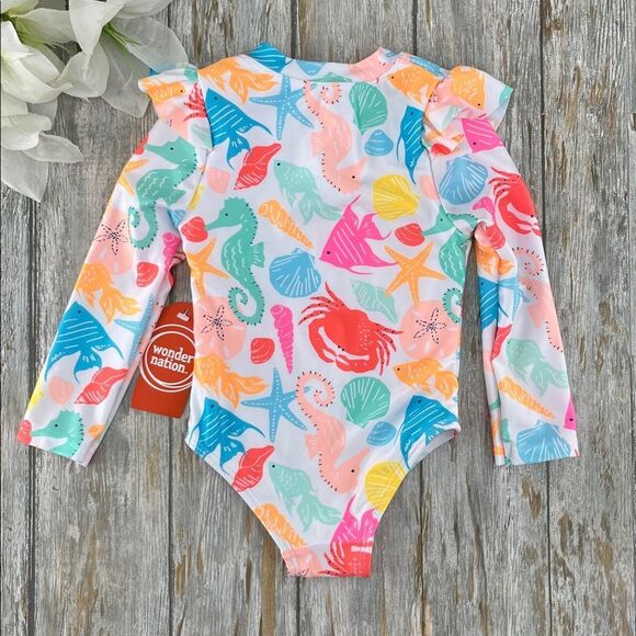 Rash Guard Swimsuit & Bikini Featuring Mini Mouse 2-Pack Size - Picture 2 of 5